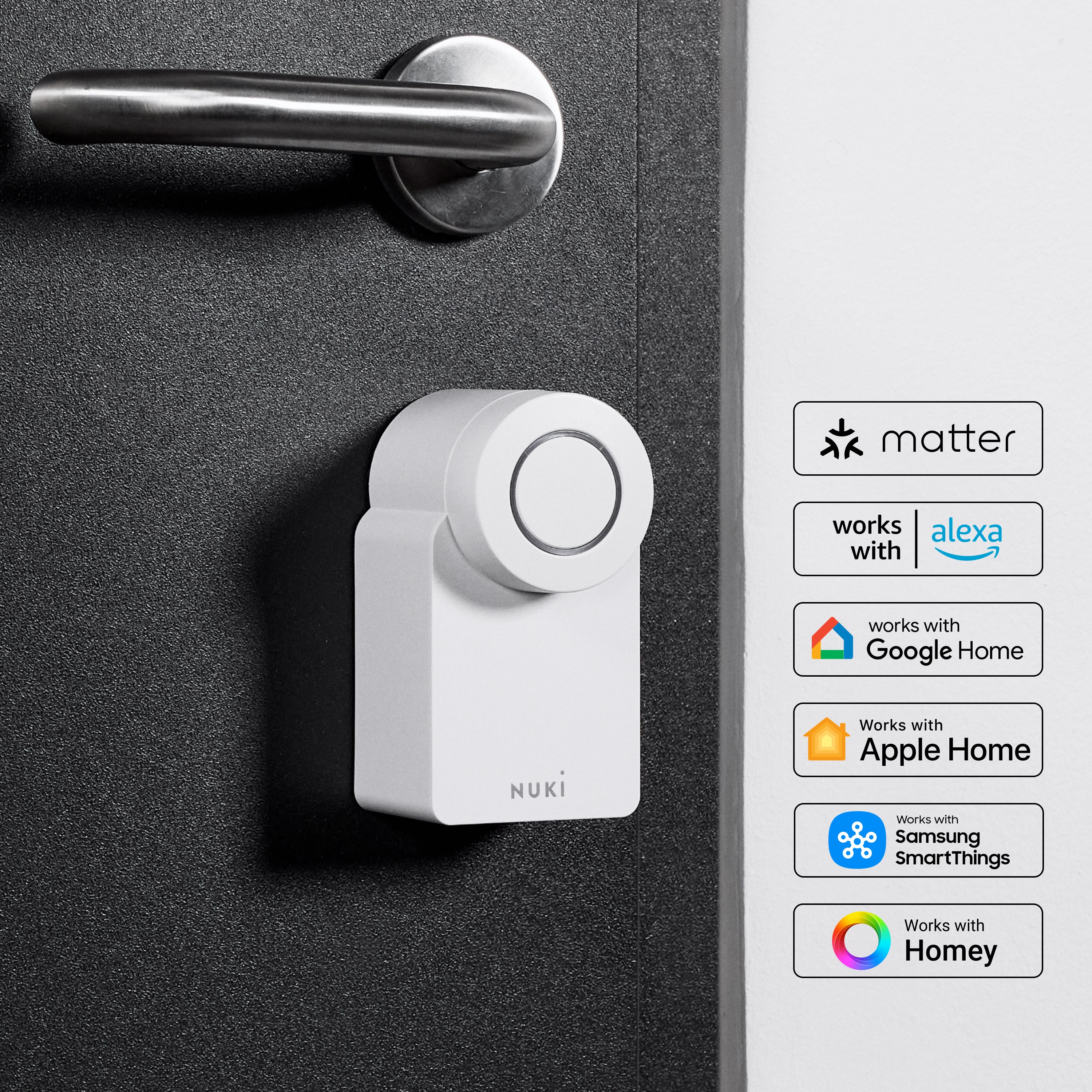 NUKI 221148 SMART LOCK GO Chytrý zámek, Wi-Fi, Matter, 5. generace, bílý NUKI 221148 SMART LOCK GO Chytrý zámek, Wi-Fi, Matter, 5. generace, bílý